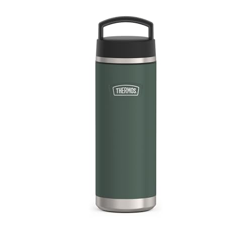 THERMOS ICON BEVERAGE BOTTLE 0,71l, grün/forest mat, Thermosflasche Edelstahl 710ml, isolierte Trinkflasche, 18 h heiß / 24 h kalt, spülmaschinenfest, absolut dicht, BPA-frei von Thermos