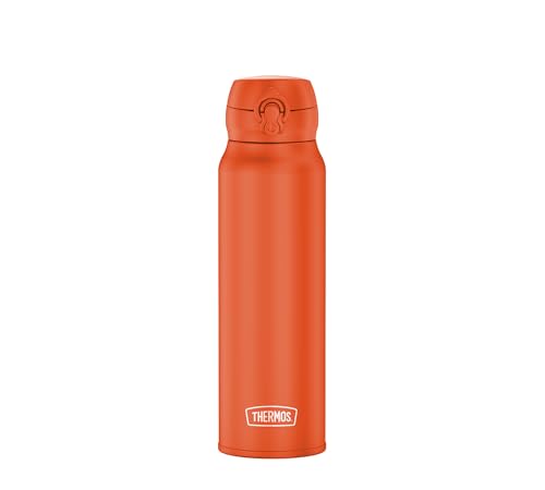THERMOS ULTRALIGHT BOTTLE 0,75l, glowing orange mat, Thermosflasche aus Edelstahl, 10 heiß / 20 h kalt, absolut dicht für Wasser, Tee, stille Getränke von Thermos
