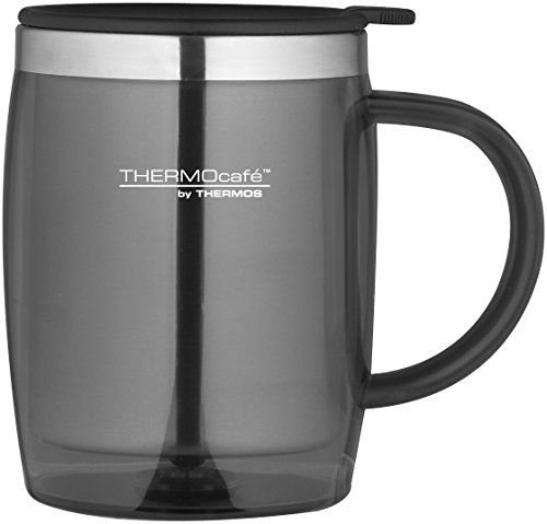ThermoCafé Thermobecher, Kunststoff und Edelstahl, 450 ml, Edelstahl, Gun Metal, 13 x 9 x 12 cm von Thermos