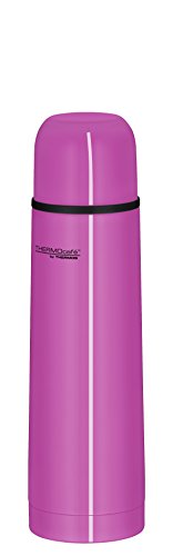 ThermoCafé Thermosflasche mit Becher Everyday, Edelstahl pink 500ml, Edelstahl mattiert, Isolierflasche inkl. Trinkbecher 4058.244.050, Thermoskanne hält 12 Stunden heiß, 24 Stunden kalt, dicht, BPA-Free von Thermos