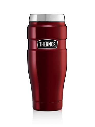 Thermos King Reise-Thermobecher, Edelstahl, 470 ml, Cranberry Red, 0,47 l von Thermos