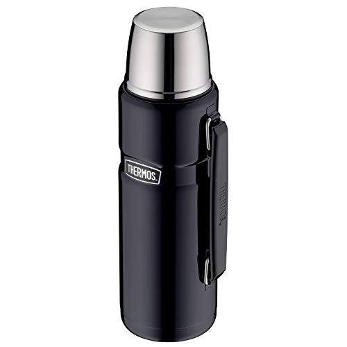 Thermos 4003.256.120 Isolierflasche Stainless King, 1,2 L, Edelstahl, blau von Thermos