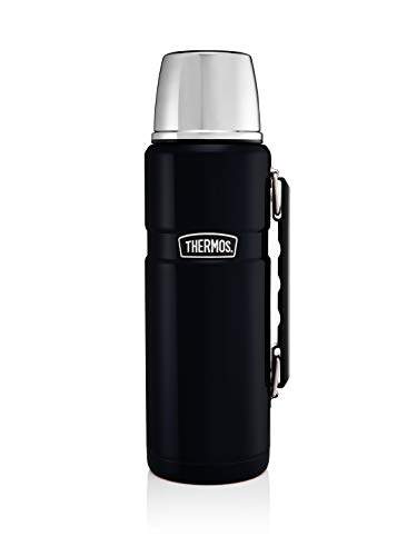 Thermos 4003.256.120 Isolierflasche Stainless King, 1,2 L, Edelstahl, blau von Thermos