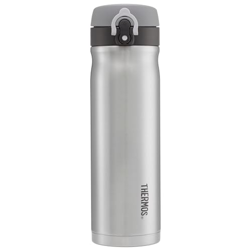 Thermos - Edelstahl-Direkt-Trinkflasche (470 ml), wiederverwendbare, isolierte Thermo-Kaffeetasse für heiße oder kalte Getränke, vakuumversiegelte Wasserflasche mit auslaufsicherem Deckel, 10 Stunden von Thermos