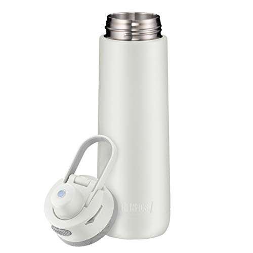 THERMOS GUARDIAN BOTTLE 0,70 l, snow white mat, Thermosflasche aus Edelstahl mit Pulverbeschichtung, 18 h kalt, absolut dicht für Wasser, Tee, stille Getränke, mit Tragegriff und Hydration Tracker von Thermos