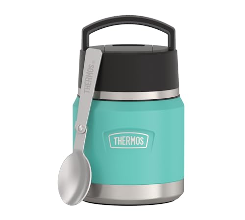 Thermos ICON Kids Thermobehälter für Essen 0,35l, türkis, seafoam, Edelstahl, absolut dicht, hält Speisen 12h heiß & 16h kalt, mit klappbarem Löffel, BPA-frei Thermos ICON Kids Thermobehälter für Essen 0,35l, türkis, seafoam, Edelstahl, absolut dicht, hält Speisen 12h heiß & 16h kalt, mit klappbarem Löffel, BPA-frei von Thermos