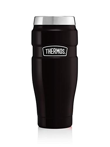 Thermos King Reise-Thermobecher, Edelstahl, 470 ml, mattes schwarz, 0,47 l von Thermos