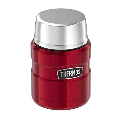 Thermos King Thermoskanne / Thermosflasche für Lebensmittel,0,47 l, Edelstahl, Rot von Thermos