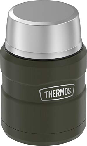 Thermos SK3000AGTRI4 King Food Jar mit Klapplöffel, Edelstahl, Armeegrün von Thermos