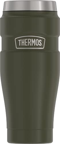 THERMOS Stainless King Reisebecher, vakuumisoliert, 473 ml, mattes Grün von Thermos