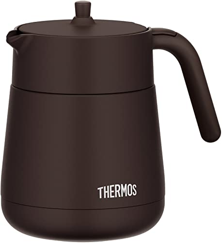 Thermos TTE-700 BW Vacuum Insulated Teapot with Strainer 23.7 fl oz (700 ml), Brown von Thermos