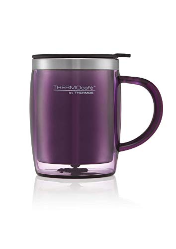 ThermoCafé Thermobecher, Kunststoff und Edelstahl, 450 ml, Plastik Edelstahl, violett, 0.45L von Thermos