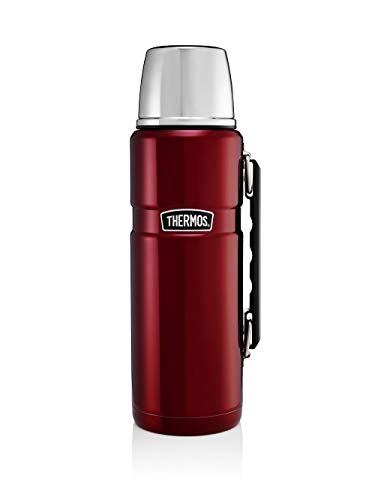 Thermos Thermoskanne/Thermosflasche für Lebensmittel, 1,2 l, Edelstahl, Rot von Thermos