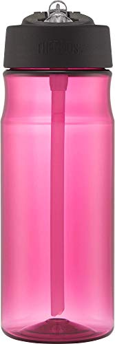 Thermos-Trinkflasche mit Strohhalm, 530 ml, Magenta, Plastik, Rose, 530ml von Thermos