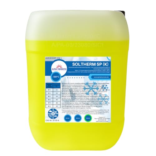 Solarflüssigkeit 25 l gelb Gemisch bis -32° C Frostschutz, Solarfluid, Solarliquid, Wärmeträgermedium Solarflüssigkeit 25 l gelb Gemisch bis -32° C Frostschutz, Solarfluid, Solarliquid, Wärmeträgermedium von Alpha Thermotec