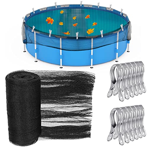 Therwen Pool-Laubnetz-Abdeckung für oberirdische Pool-Winter-Netzabdeckung mit 12 Stück Schwimmbadabdeckungsclips für oberirdischen Pool, hält Blätter von Ihrem Pool fern, Schwarz (passend für 30,6 Therwen Pool-Laubnetz-Abdeckung für oberirdische Pool-Winter-Netzabdeckung mit 12 Stück Schwimmbadabdeckungsclips für oberirdischen Pool, hält Blätter von Ihrem Pool fern, Schwarz (passend für 30,6 von Therwen
