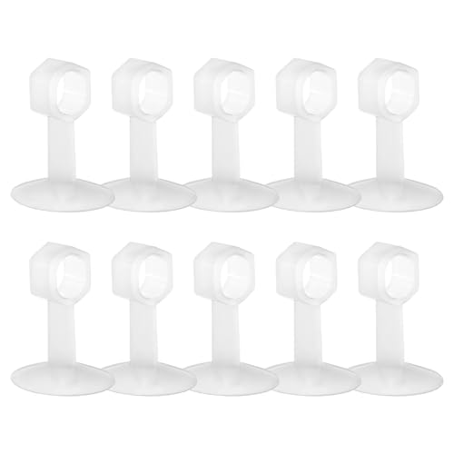 10 Stück transparente Silikon-Stopper, ohne Bohrer, Wandschutz, selbstklebend, für das Büro zu Hause, aus Silikon, rutschfest von Thewasc