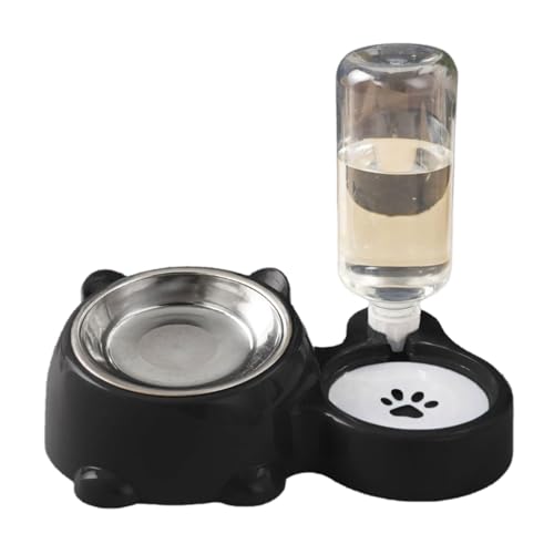 2-in-1 erhöhter Hundenapf-Set, auslaufsicher, abnehmbare Metall-Futterschale, platzsparendes Design, rutschfestes Futter- und Wassernapf-Set von Thewasc