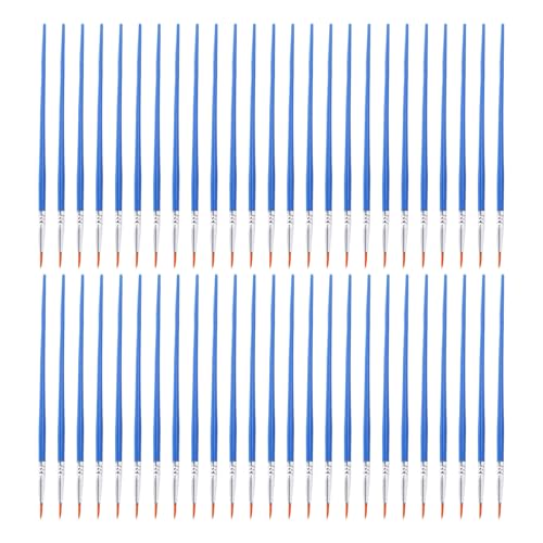 50 Stück spitze, runde, flache Kunstpinsel, Aquarell-, Acrylmalerei, Malereizubehör für Detaillierung, Künstler, runde flache Farbe, Acryl, Aquarellfarbe 50 Stück spitze, runde, flache Kunstpinsel, Aquarell-, Acrylmalerei, Malereizubehör für Detaillierung, Künstler, runde flache Farbe, Acryl, Aquarellfarbe von Thewasc