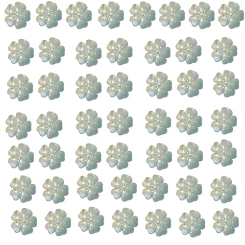 Thewasc 50pcs Blumenformglasperlen Mit Loch 14 Mm Für Handgefertigte Handwerksprojekt Schmuck Machen Armbänder Crafting Accessoires Kristallblütenperlen von Thewasc