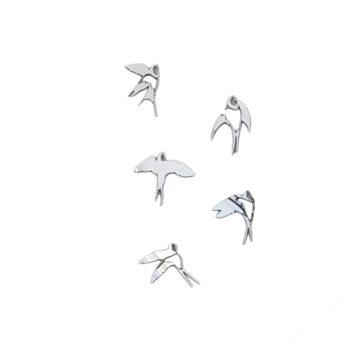 Acryl Mirrour Vogel Wandaufkleber Klebe Mirrour Decors Abnehmbare für Wohnzimmer Schlafzimmer Badezimmer Dekoration Acryl Aufkleber von Thewasc