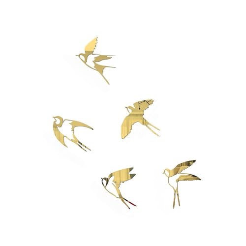 Acryl Mirrour Vogel Wandaufkleber Klebe Mirrour Decors Abnehmbare für Wohnzimmer Schlafzimmer Badezimmer Dekoration Acryl Aufkleber Acryl Mirrour Vogel Wandaufkleber Klebe Mirrour Decors Abnehmbare für Wohnzimmer Schlafzimmer Badezimmer Dekoration Acryl Aufkleber von Thewasc