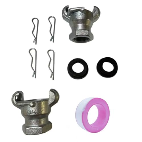 Luftschlauch-Kupplungs-Set aus Metall in Industriequalität mit Schnellanschluss, 4 Schlösser für sicheres Auslaufen ohne Verwendung von Automobil-Luftkupplungen Luftschlauch-Kupplungs-Set aus Metall in Industriequalität mit Schnellanschluss, 4 Schlösser für sicheres Auslaufen ohne Verwendung von Automobil-Luftkupplungen von Thewasc