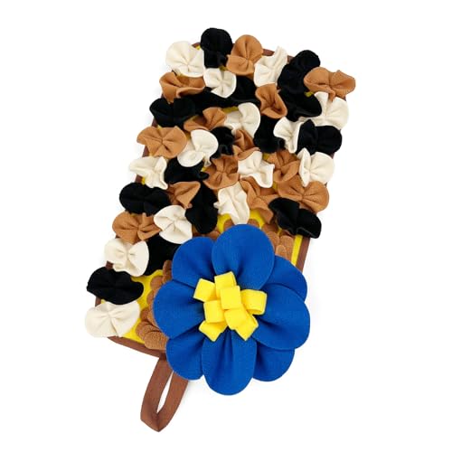 Mehrzweck-Aktivitätspad für Kleintiere, Blumen-Design, Fütterungsspielzeug, fördert langsames Fressen, sicheres Kauen, Zubehör, Polyester, Futterunterlage von Thewasc