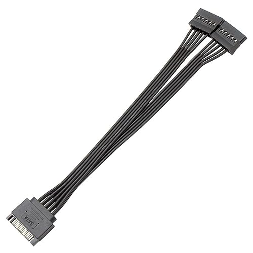PC-Server, Computer-Festplatten, 15-polig, 1 Stecker auf 3 Buchsen, Splitter-Netzkabel, 18 AWG von Thewasc