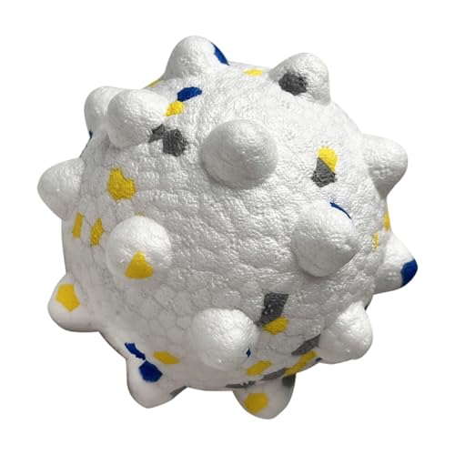 Rückprallender kaufester Hundeball mit massierenden, strukturierten Oberflächen für Zahngesundheit und aktives Spielen, multifunktionaler Hunde-Trainingsball von Thewasc