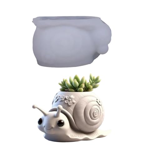 Silikon-Schneckenförmige Stifthalterform für Harzguss, detaillierter Übertopf, handgefertigt, kreatives Geschenk, handgefertigte Schneckenform aus Kunstharz von Thewasc