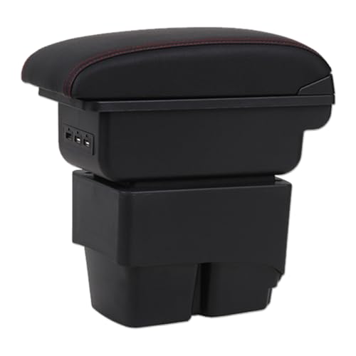 Thewasc Armlehne Aufbewahrungsbox Auto Innenraum Zubehör Ersatz Auto Armlehne Box für Fiesta Mittelkonsole Organizer Auto Armlehne Verlängerung von Thewasc