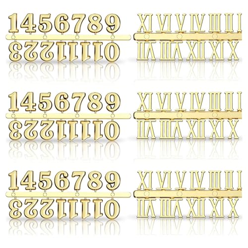 Thewasc Digitale Uhrenzahlen-Set, Metall, arabische oder römische Ziffern, Set für Uhren-Reparatur, Ersatzzubehör, arabische Zahlen Thewasc Digitale Uhrenzahlen-Set, Metall, arabische oder römische Ziffern, Set für Uhren-Reparatur, Ersatzzubehör, arabische Zahlen von Thewasc