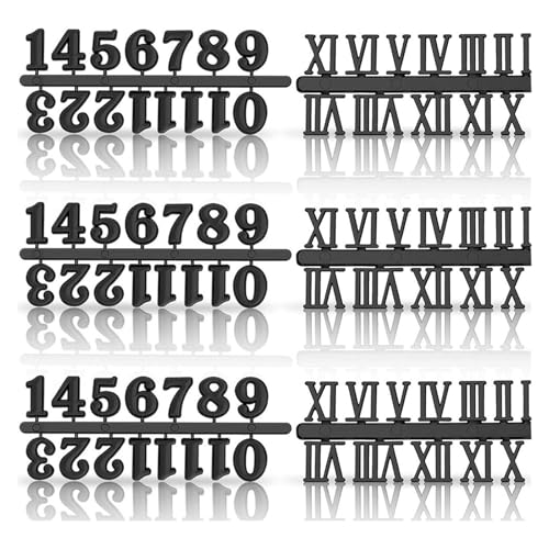 Thewasc Digitale Uhrenzahlen-Set, Metall, arabische oder römische Ziffern, Set für Uhren-Reparatur, Ersatzzubehör, arabische Zahlen Thewasc Digitale Uhrenzahlen-Set, Metall, arabische oder römische Ziffern, Set für Uhren-Reparatur, Ersatzzubehör, arabische Zahlen von Thewasc