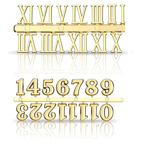 Thewasc Digitale Uhrenzahlen-Set, Metall, arabische oder römische Ziffern, Set für Uhren-Reparatur, Ersatzzubehör, arabische Zahlen Thewasc Digitale Uhrenzahlen-Set, Metall, arabische oder römische Ziffern, Set für Uhren-Reparatur, Ersatzzubehör, arabische Zahlen von Thewasc
