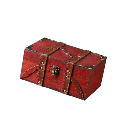 Thewasc Elegante Europäische Stile Abschließbare Holzschmuckschachtel Secure Storage Organizer Mit Schloss Für Wertsachen Hausdekoration Abschließbar Holzschmuck Organizer Vintage Design Design von Thewasc