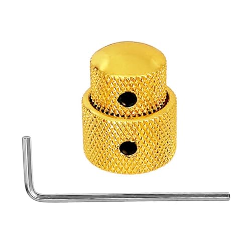 Thewasc Gitarrenknöpfe aus Metall, für einfachen Austausch und Lautstärkeregelung bei E-Instrumenten, Lautstärkeregler, Metall, 2 Stück von Thewasc