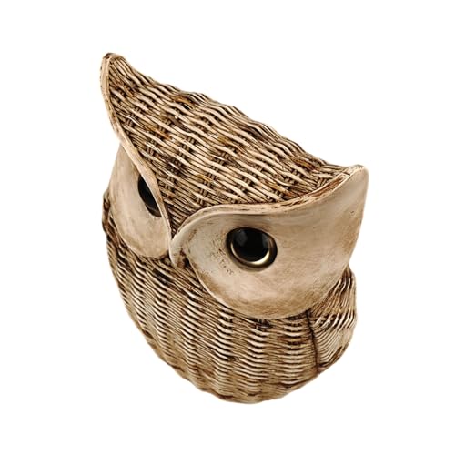 Thewasc Handgefertigte Eulenfigur aus synthetischem Rattan, für Bücherregale oder Schreibtisch-Display Thewasc Handgefertigte Eulenfigur aus synthetischem Rattan, für Bücherregale oder Schreibtisch-Display von Thewasc