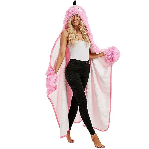 Thewasc Kapuze Fleece Bleib Bequem Und Trendy Universell Tragbar Mit Ärmeln Fluffysofa Geburtstag von Thewasc