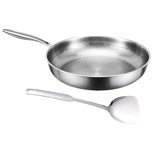 Thewasc Pfannenwender-Set aus Metall, antihaftbeschichtet, kratzfest, kompatibel mit mehreren Herdplatten, für Küche, Kochgeschirr Thewasc Pfannenwender-Set aus Metall, antihaftbeschichtet, kratzfest, kompatibel mit mehreren Herdplatten, für Küche, Kochgeschirr von Thewasc