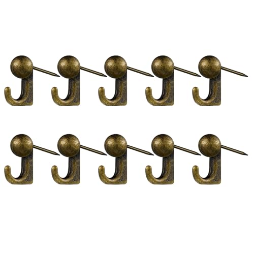 Thewasc Pinnnadel-Haken aus Zinklegierung, robuste Wandaufhänger für Korkplatten, Holzplatten, rostfrei, Heimdekoration, Wandbefestigungshaken-Set, 10 Stück Thewasc Pinnnadel-Haken aus Zinklegierung, robuste Wandaufhänger für Korkplatten, Holzplatten, rostfrei, Heimdekoration, Wandbefestigungshaken-Set, 10 Stück von Thewasc