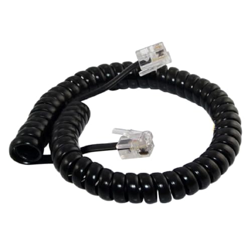 Thewasc RJ9 RJ11 4P4C Coiled Phone Cord Telefonlinie Mit Interferenzen Beweisfunktionen Für Die Klare Tonübertragung von Thewasc