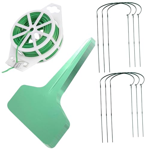 Thewasc Robustes Metall-Pflanzenregal mit Bindedraht zum Klettern von Blumen, inklusive 10 Gartenetiketten, Pfingstrosen-Käfige und Thewasc Robustes Metall-Pflanzenregal mit Bindedraht zum Klettern von Blumen, inklusive 10 Gartenetiketten, Pfingstrosen-Käfige und von Thewasc