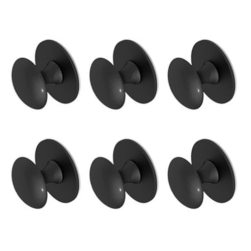Thewasc Selbstklebende Schrankknäufe, Stahl, kein Bohren, einfache Installation für Schubladen, Glastür, Badezimmerschränke, stark klebend, 6 Stück von Thewasc