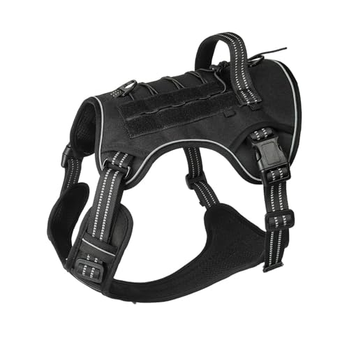 Verstellbares großes Hundegeschirr, für höchsten Komfort und in verschiedenen Outdoor-Szenarien, Nachtsichtbarkeit von Thewasc