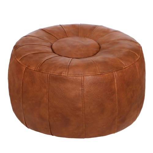 Thgonwid Ungefüllter handgefertigter marokkanischer runder Pouf Fußhocker Ottoman Sitz Kunstleder große Aufbewahrung Sitzsack Bodenstuhl Fußstütze für Wohnzimmer, Schlafzimmer oder Hochzeitsgeschenke Thgonwid Ungefüllter handgefertigter marokkanischer runder Pouf Fußhocker Ottoman Sitz Kunstleder große Aufbewahrung Sitzsack Bodenstuhl Fußstütze für Wohnzimmer, Schlafzimmer oder Hochzeitsgeschenke von Thgonwid