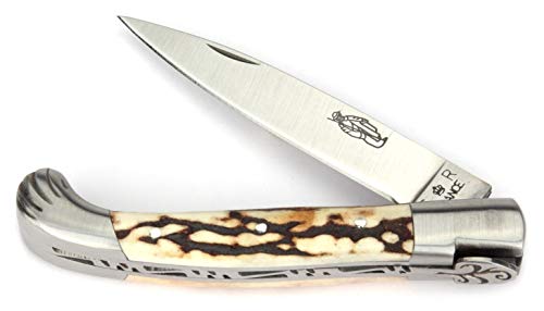 Thiers-Issard Voyageur - 10 cm Jakobsweg Taschenmesser - Griff Hirschhorn - Messer Klinge 8,5 cm 12C27 Sandvik Stahl von Thiers-Issard