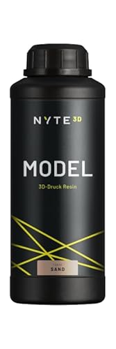 NYTE3D Model Resin beige 1 kg 3D Druckmaterial für Dentalmodelle Zahntechnik dental photopolymer Harz UV-Härtend für Anycubic, Asiga, Elegoo, Rapidshape, uvm. von Thiesa