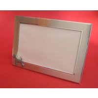 Airedale Terrier 4 "x 6" Photo Frame Landschaft Bilderrahmen Mit Hand-Cast-Zinn-Motiv-Mutter-Vater-Weihnachts-Geschenk von ThimblesnObjectDart