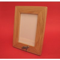 Bilderrahmen Deutscher Schäferhund Portrait Echte Eiche 15x10cm Mit Handgegossenem Zinn Motiv Muttertag Vatertag Geschenk von ThimblesnObjectDart